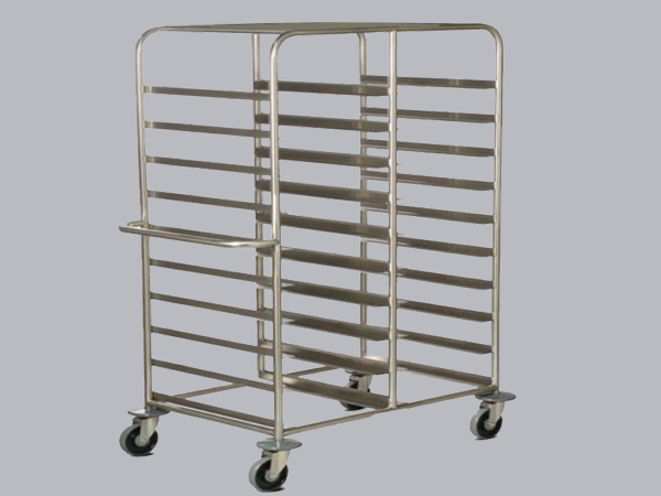 Stainless Steel Tray Rack Trolley Manufacturers in Mangalore